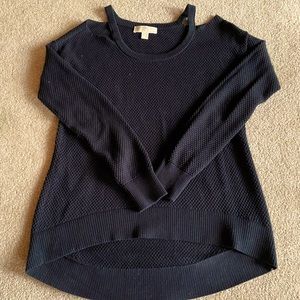 Michael Kors cold shoulder, black sweater